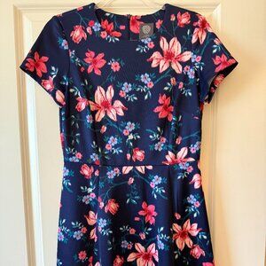 Floral Short Sleeve Dress - Size 8
